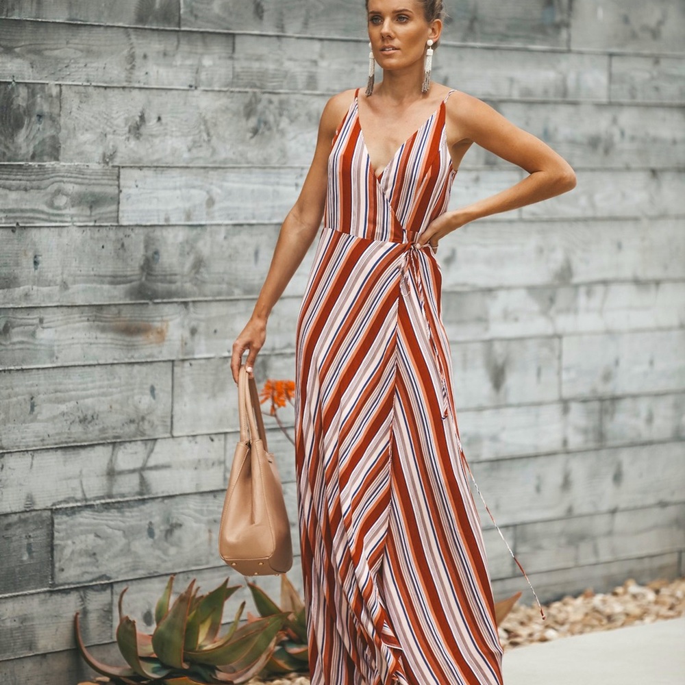 Vici Striped Maxi Dress